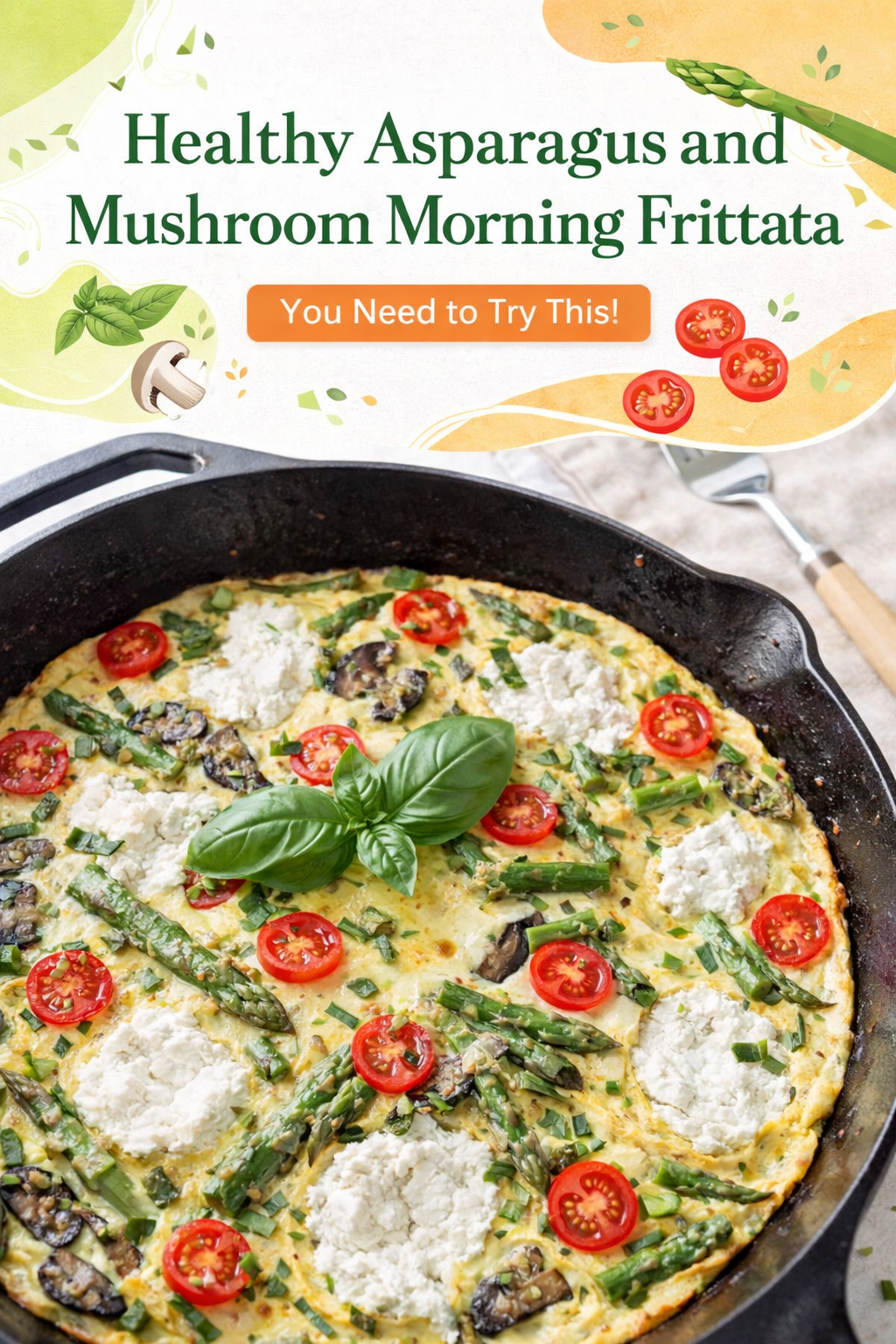 Asparagus Mushroom Breakfast Frittata