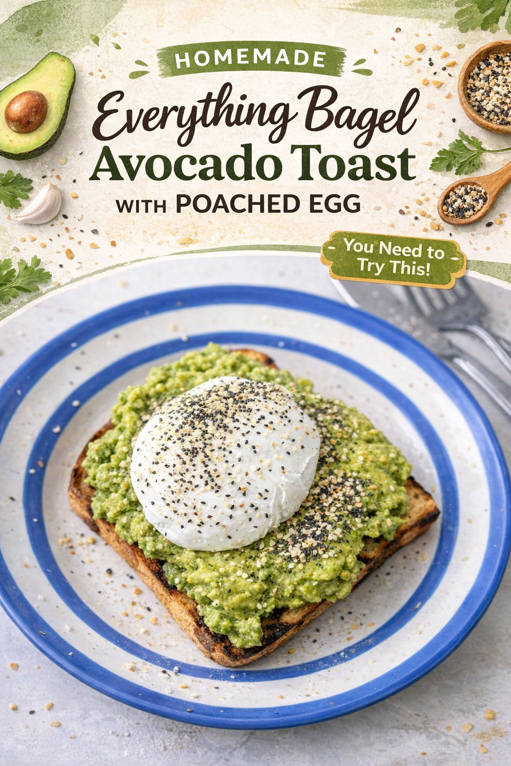 Avocado Toast with Everything Bagel Spice