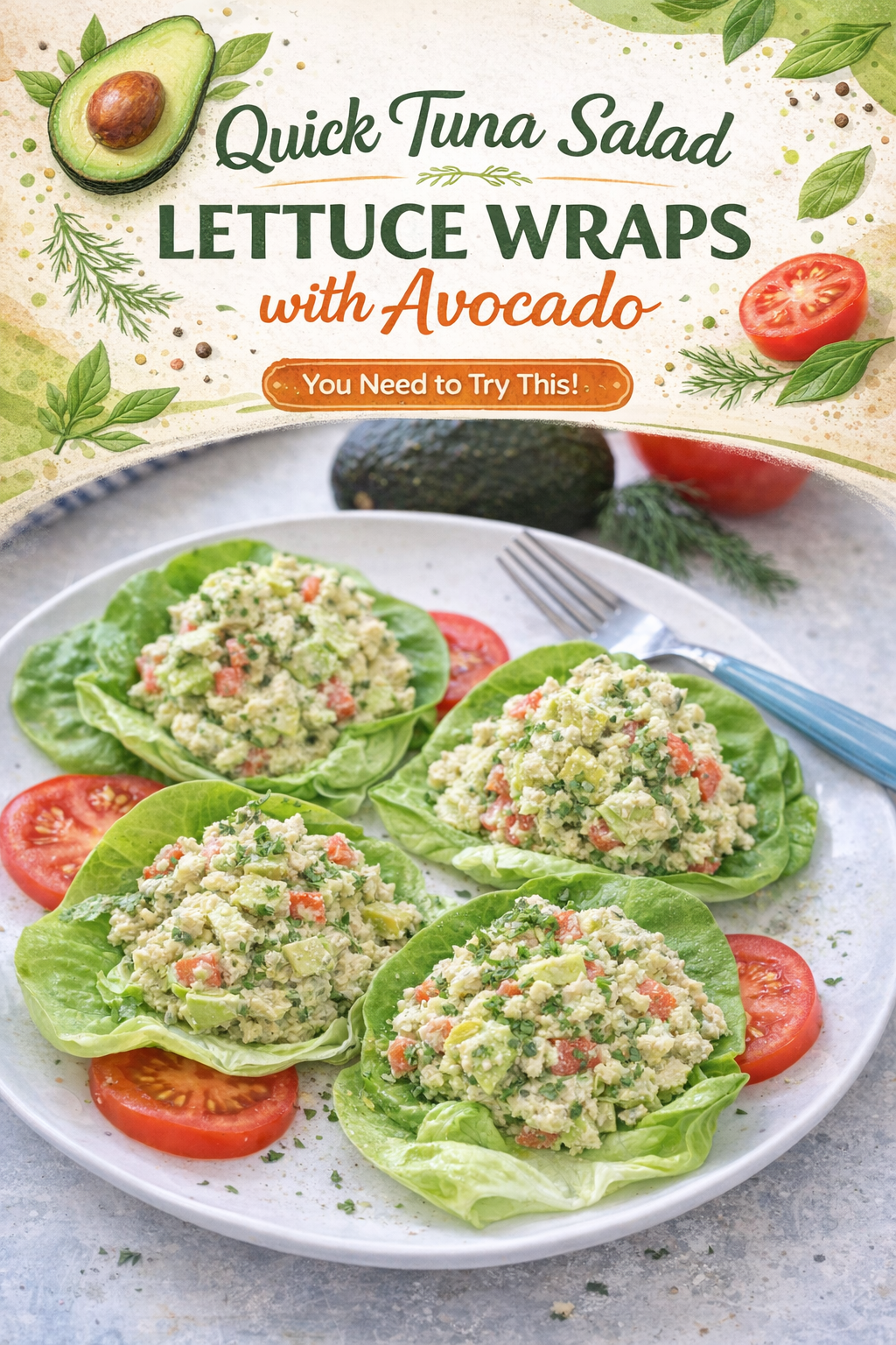 Avocado Tuna Salad in Crisp Lettuce