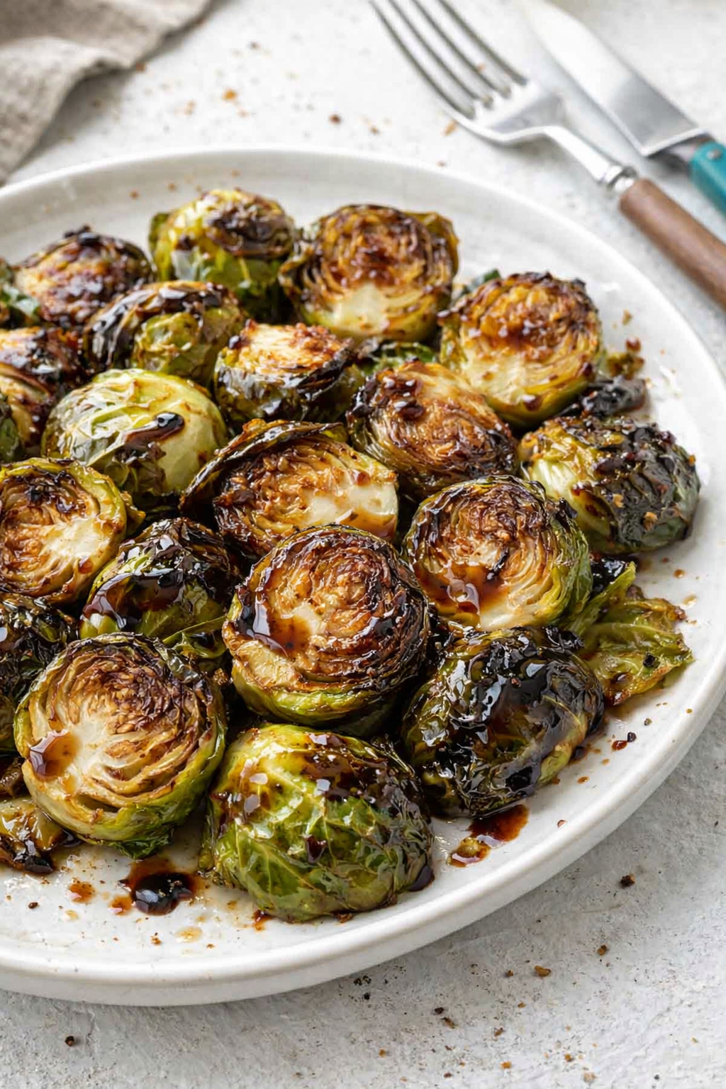 Balsamic Glazed Roasted Brussels Sprouts