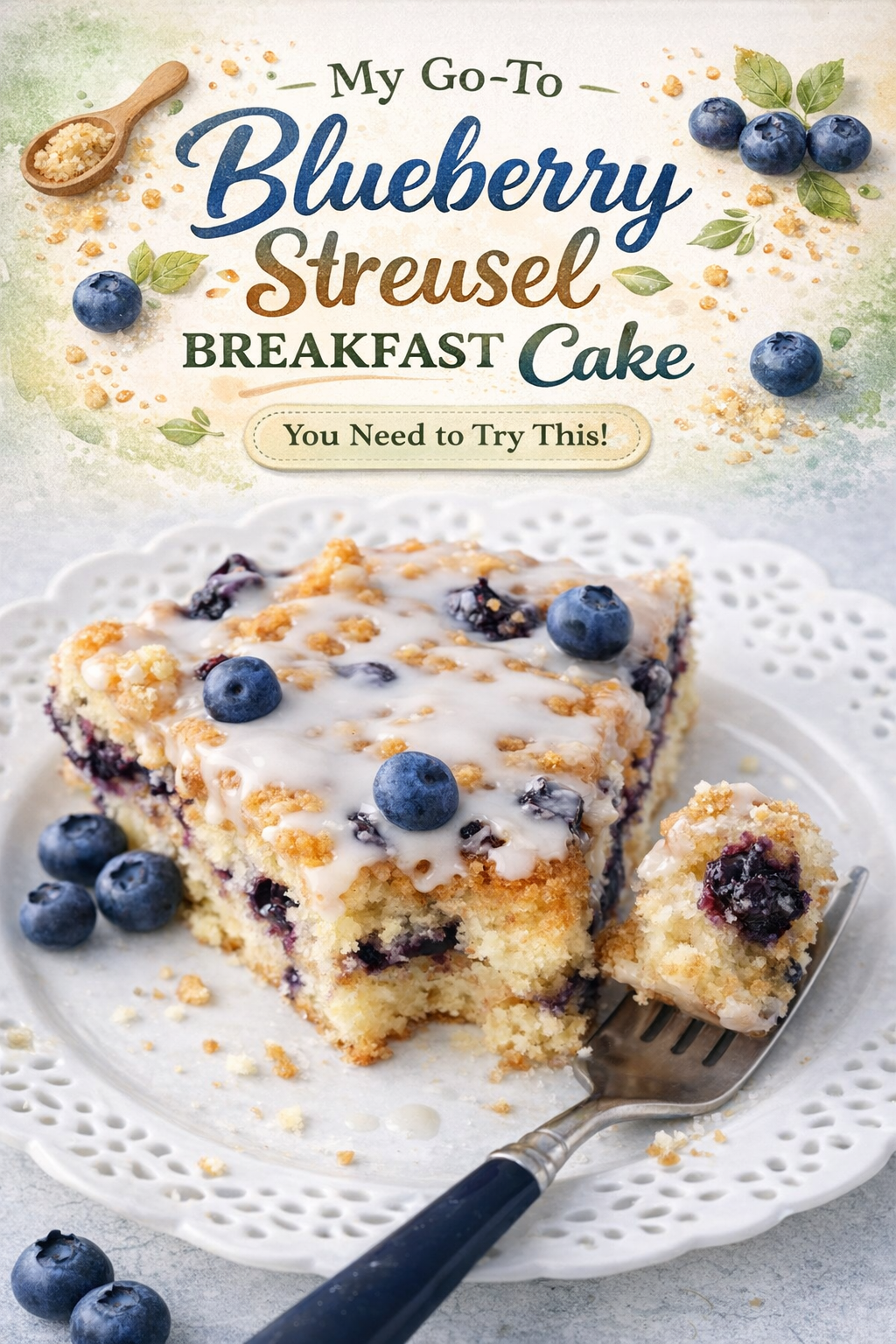 Blueberry Streusel Morning Cake