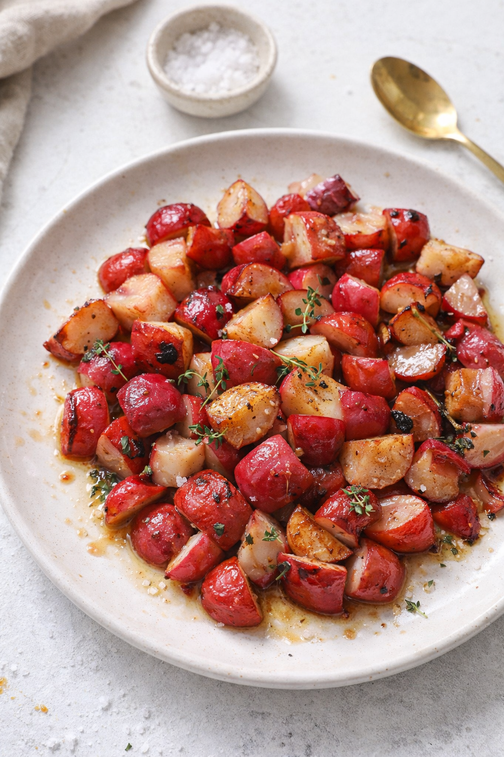 Buttery Roasted Radishes with Sea Salt