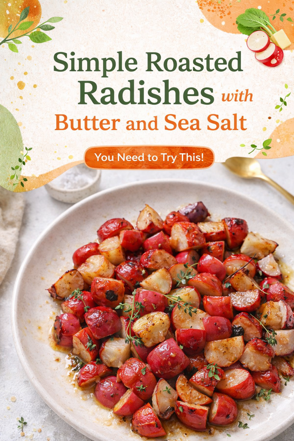 Buttery Roasted Radishes with Sea Salt