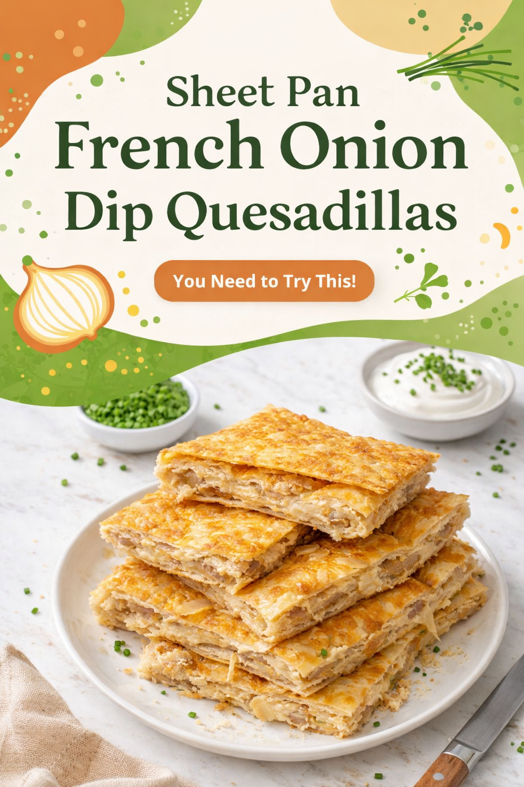 Caramelized Onion Quesadilla Bake