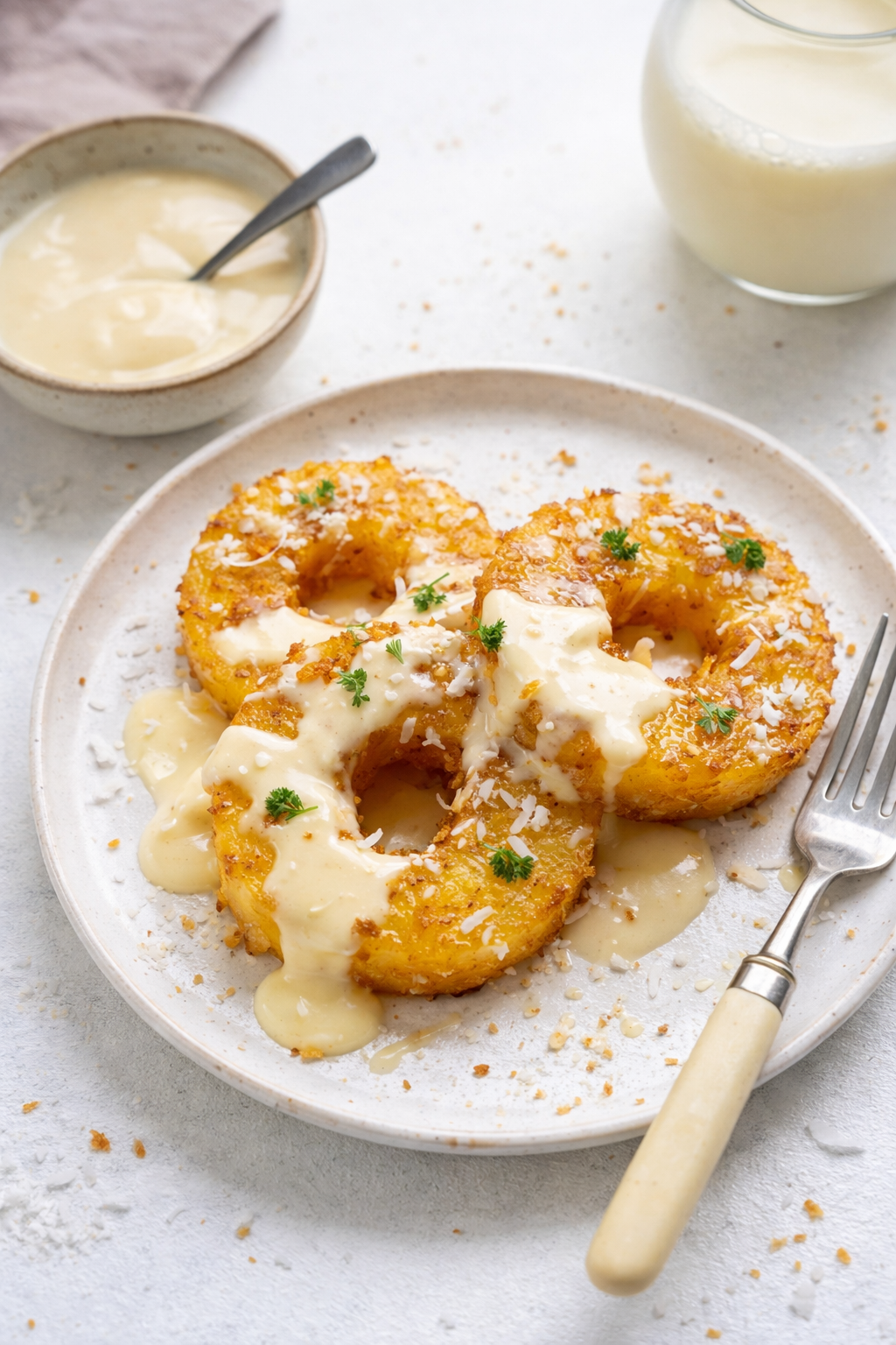 Caramelized Rum Pineapple Fritters