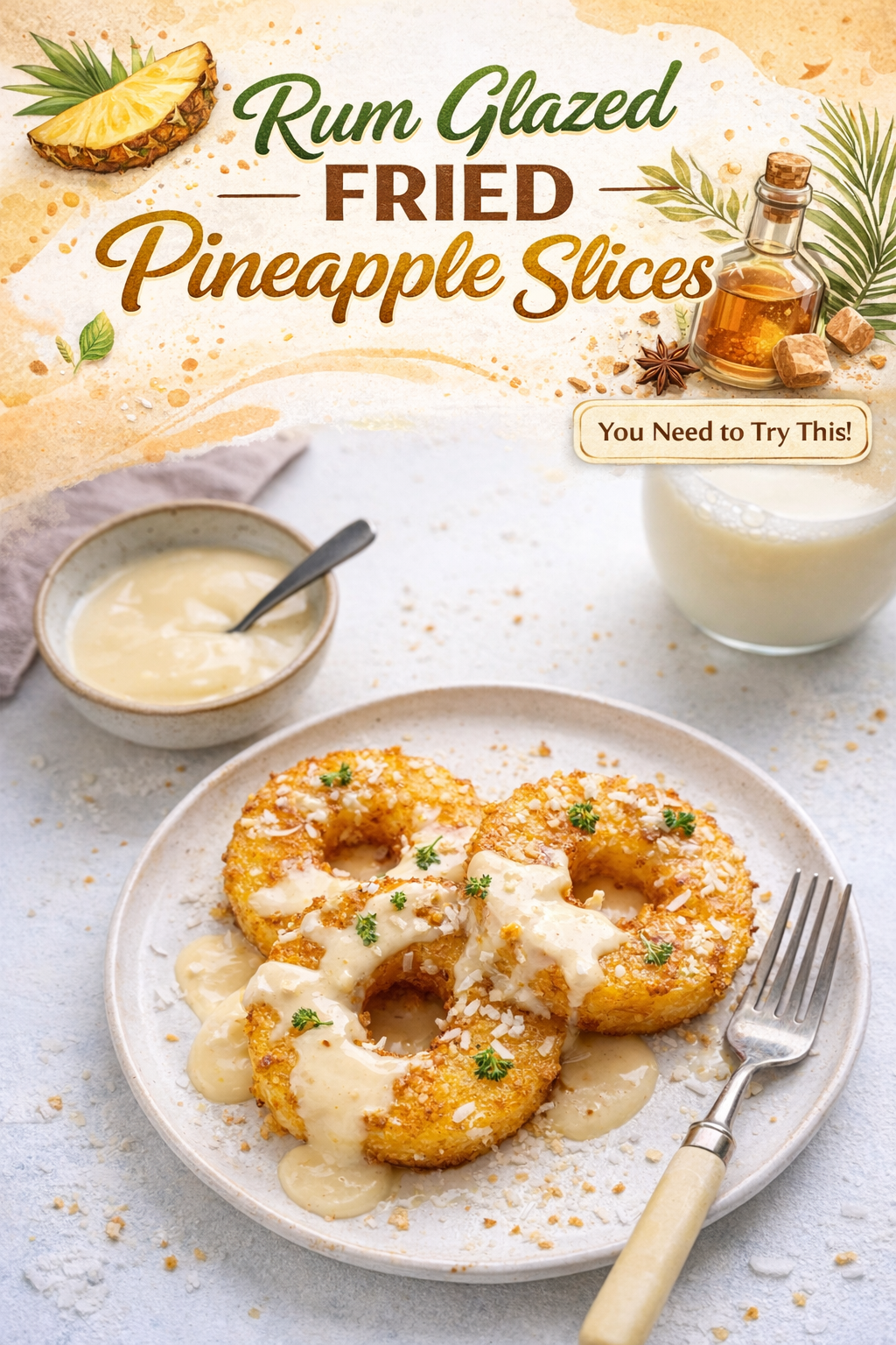 Caramelized Rum Pineapple Fritters