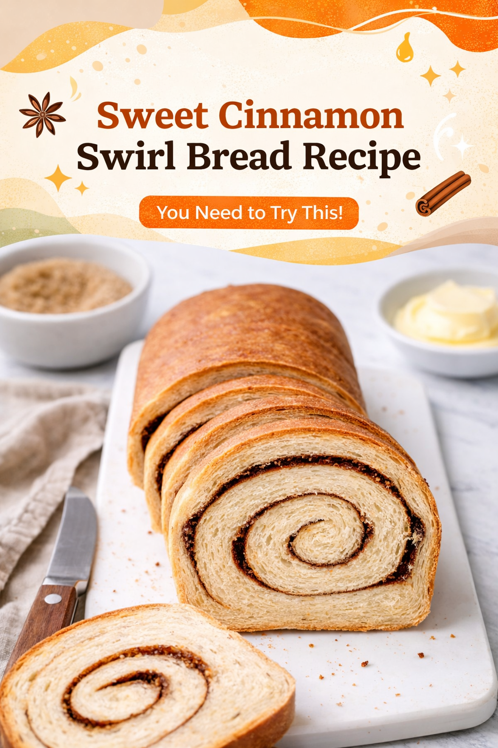 Cinnamon Swirled Homemade Loaf