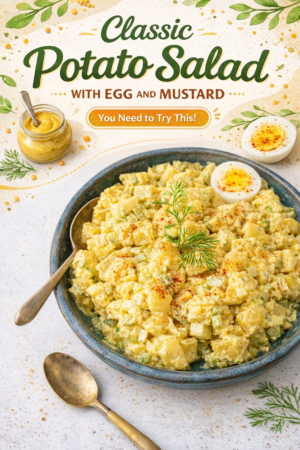 Classic Potato Salad with Egg and Mustard