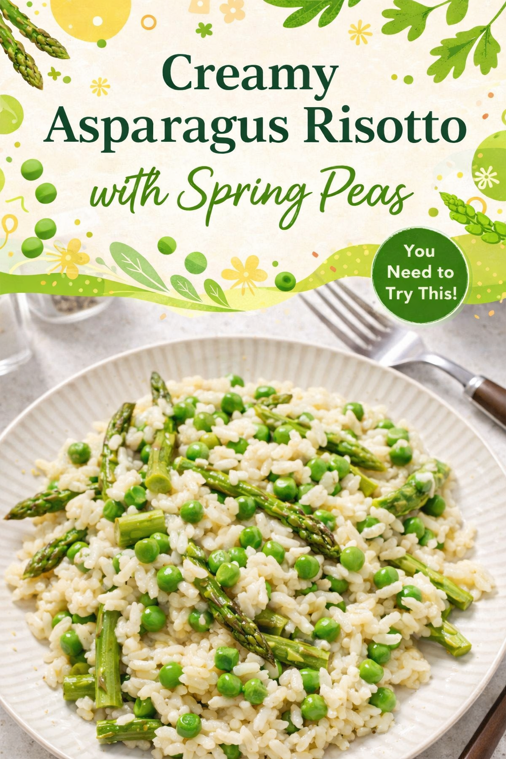 Creamy Asparagus Risotto with Spring Peas