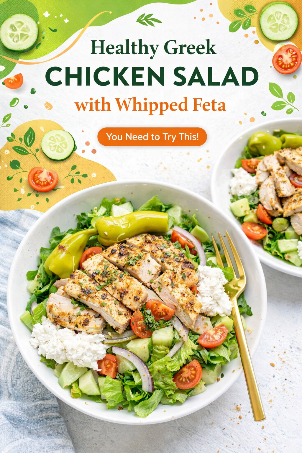 Creamy Feta Greek Chicken Salad