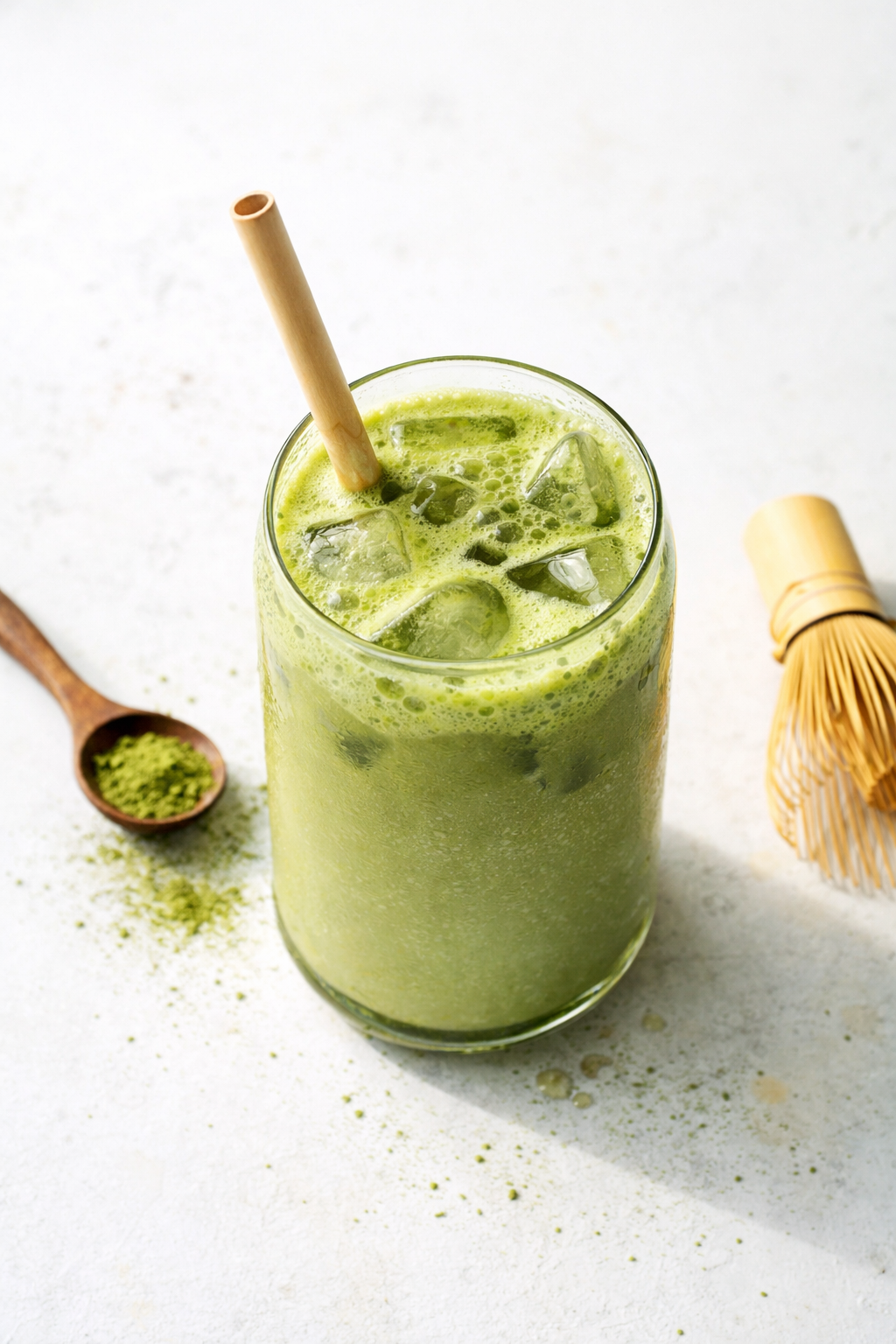 Creamy Iced Matcha Latte