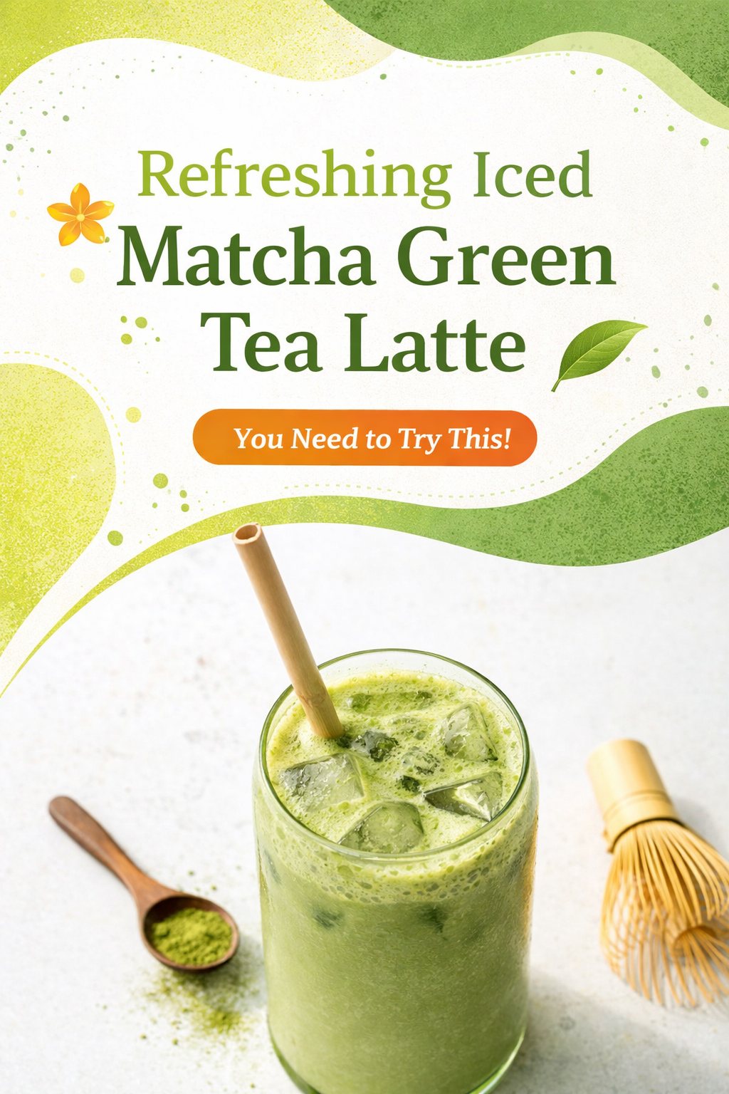 Creamy Iced Matcha Latte