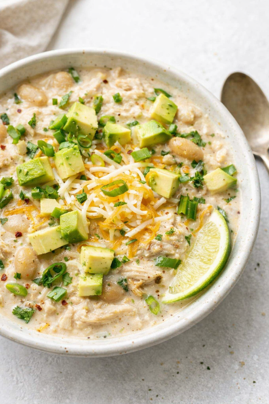 Creamy Slow Cooker Chicken Chili