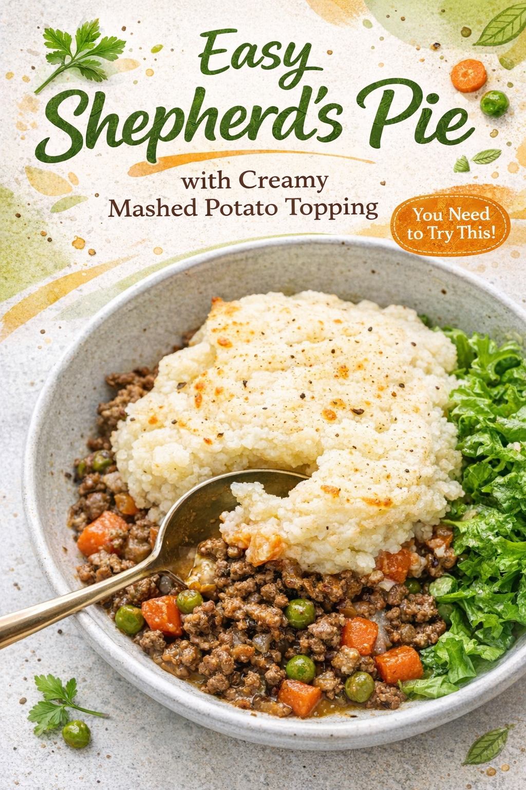 Creamy-Topped Savory Shepherd's Pie