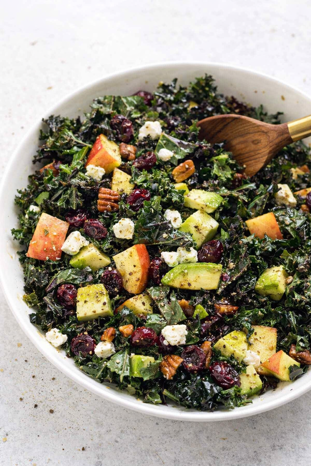 Crisp Kale and Apple Salad with Cider Dressing