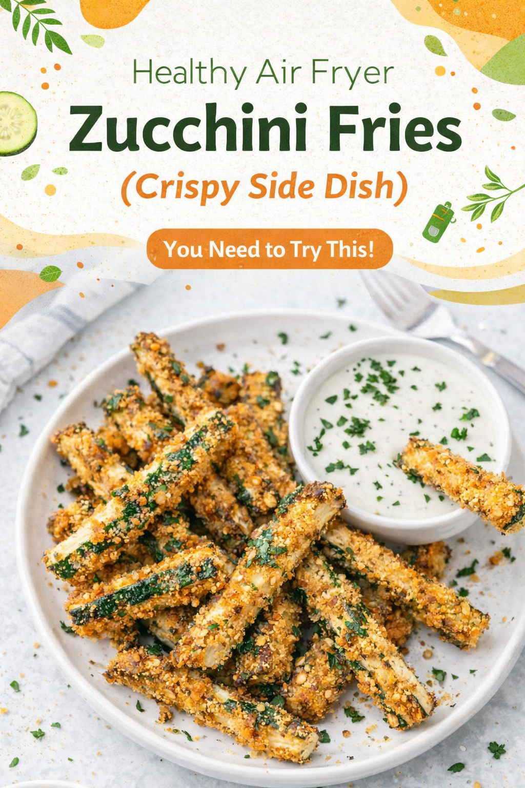 Crispy Air Fryer Zucchini Fries