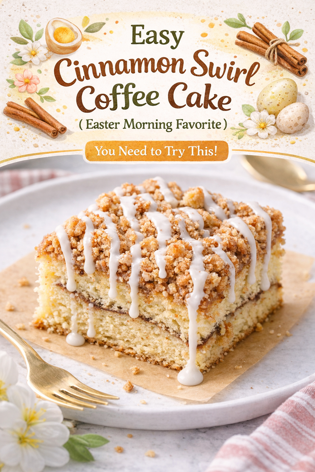 Easter Morning Cinnamon Swirl Cake