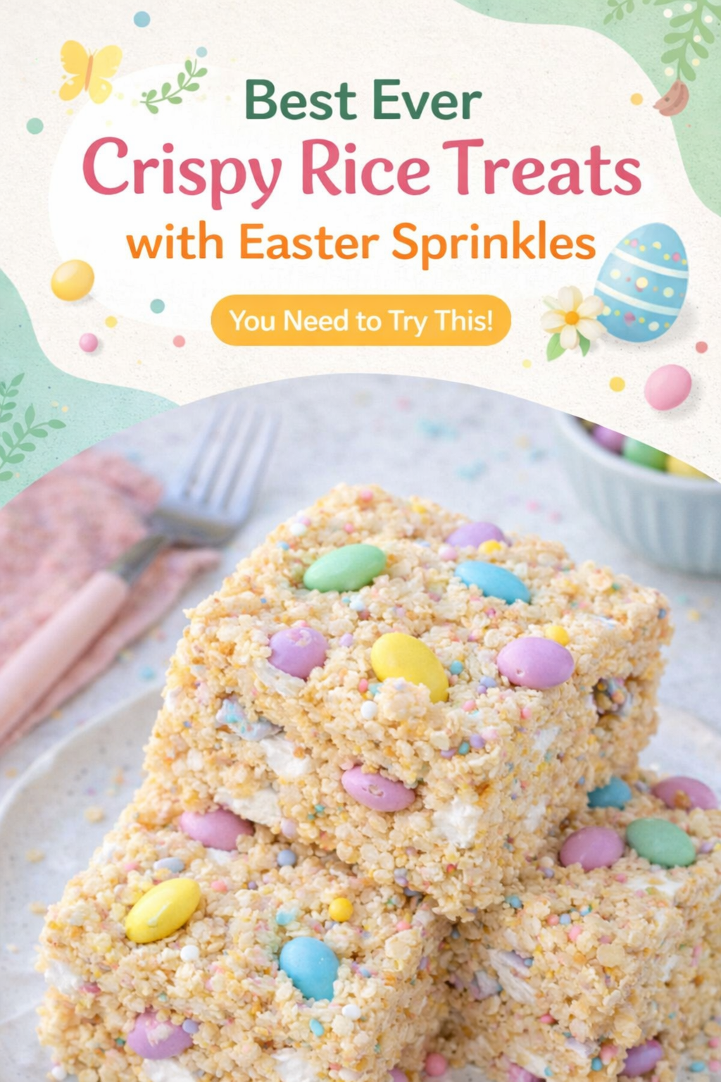 Easter Sprinkle Crispy Rice Treats