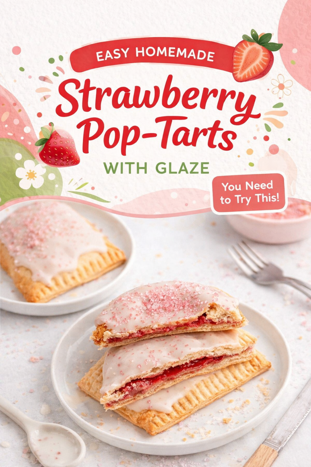 Fresh Strawberry Hand Pies with Glaze