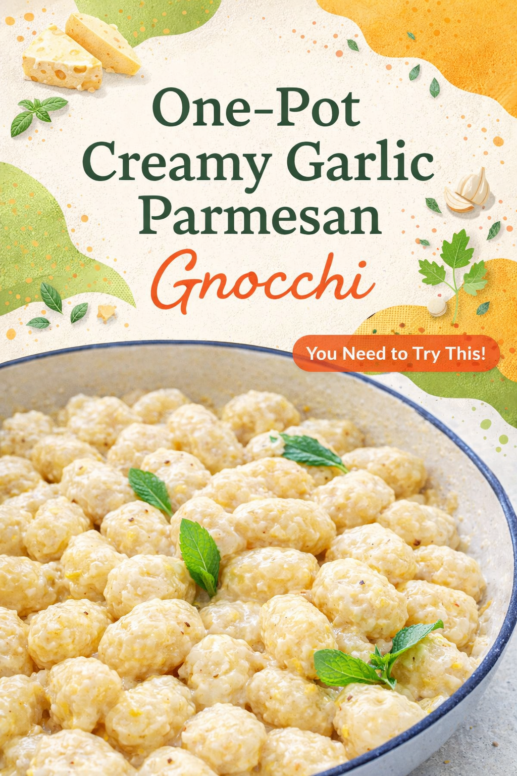 Garlic Parmesan Gnocchi Skillet