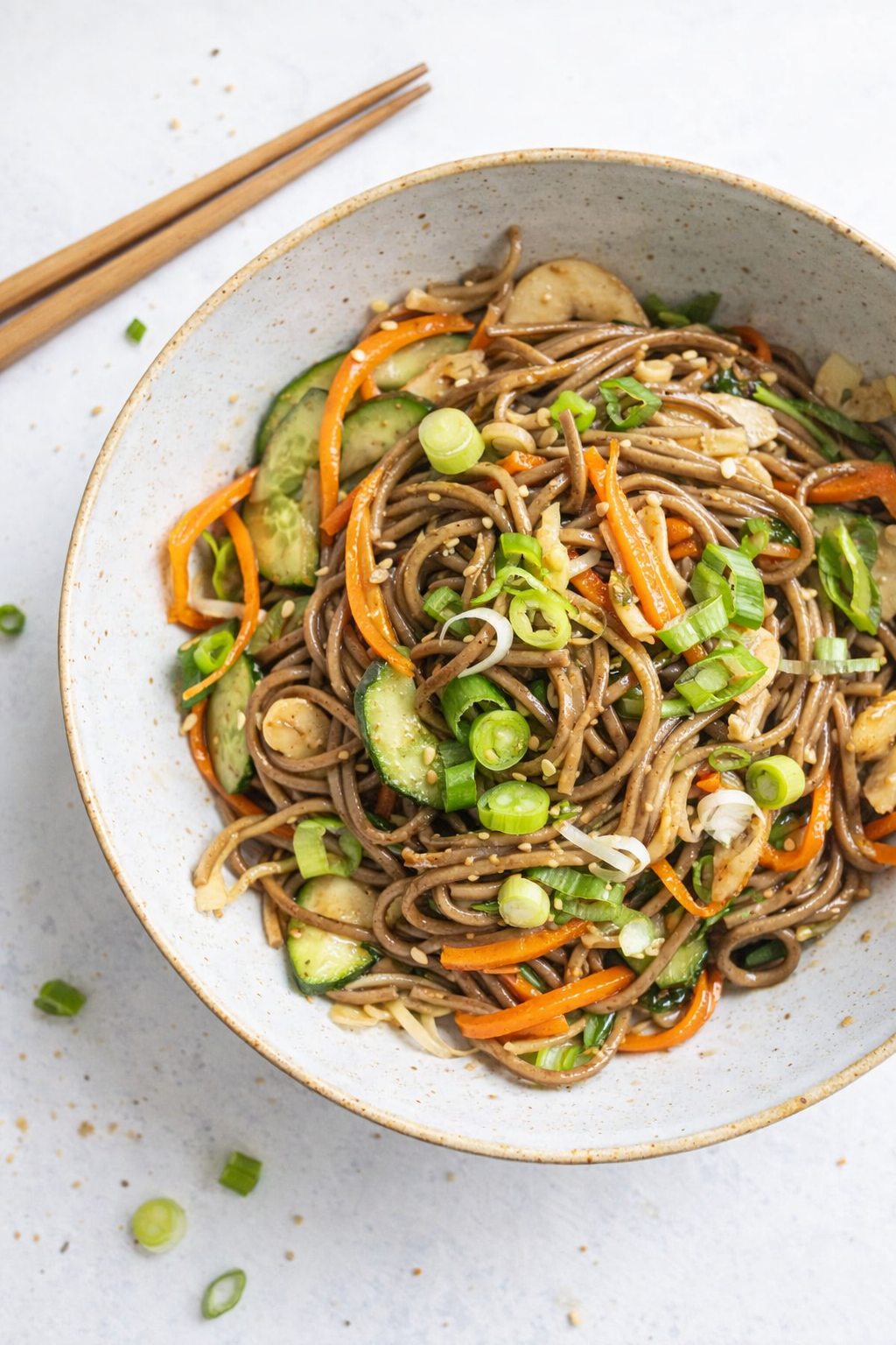 Ginger Sesame Soba Noodle Salad
