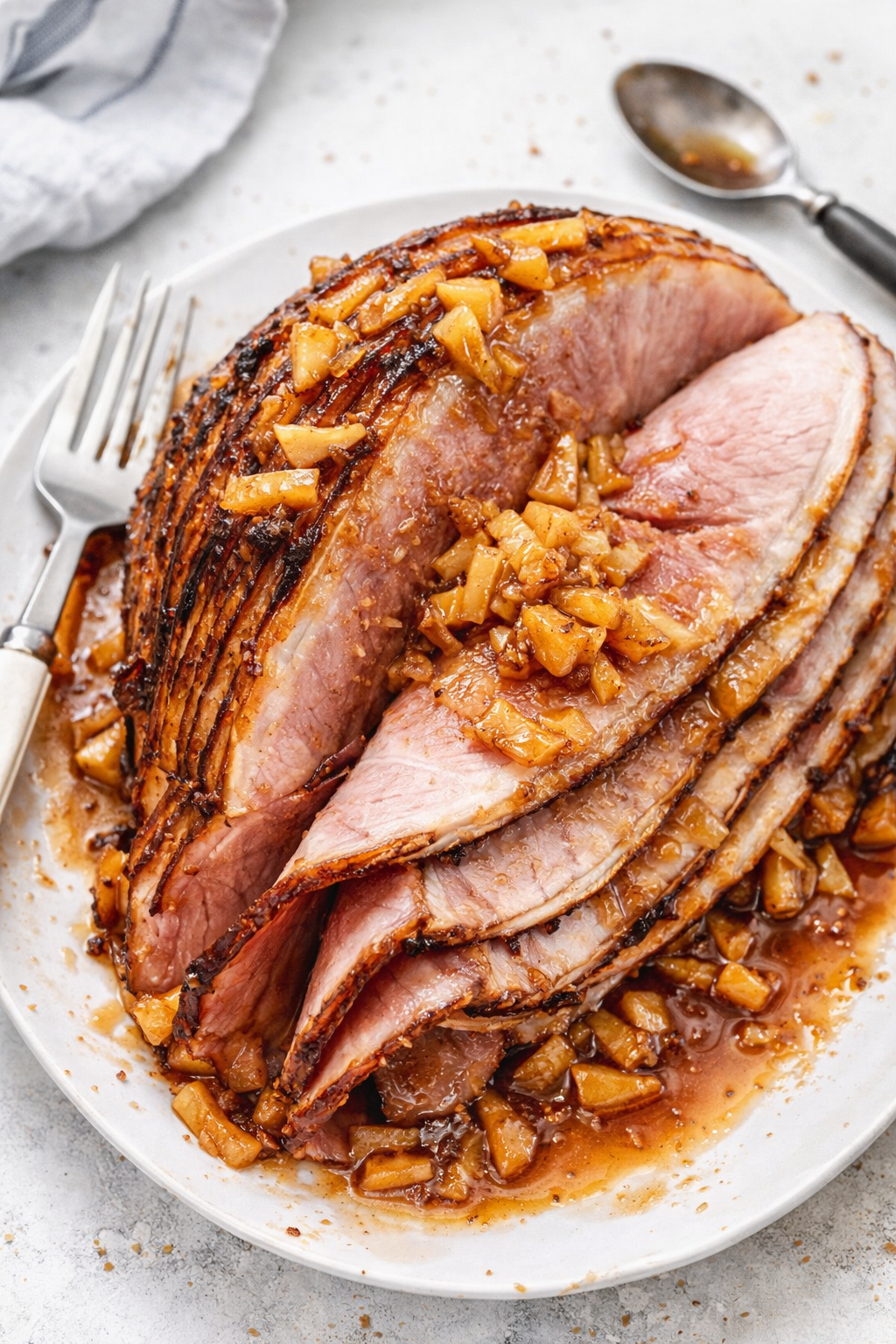 Glazed Easter Ham with Pineapple and Brown Sugar
