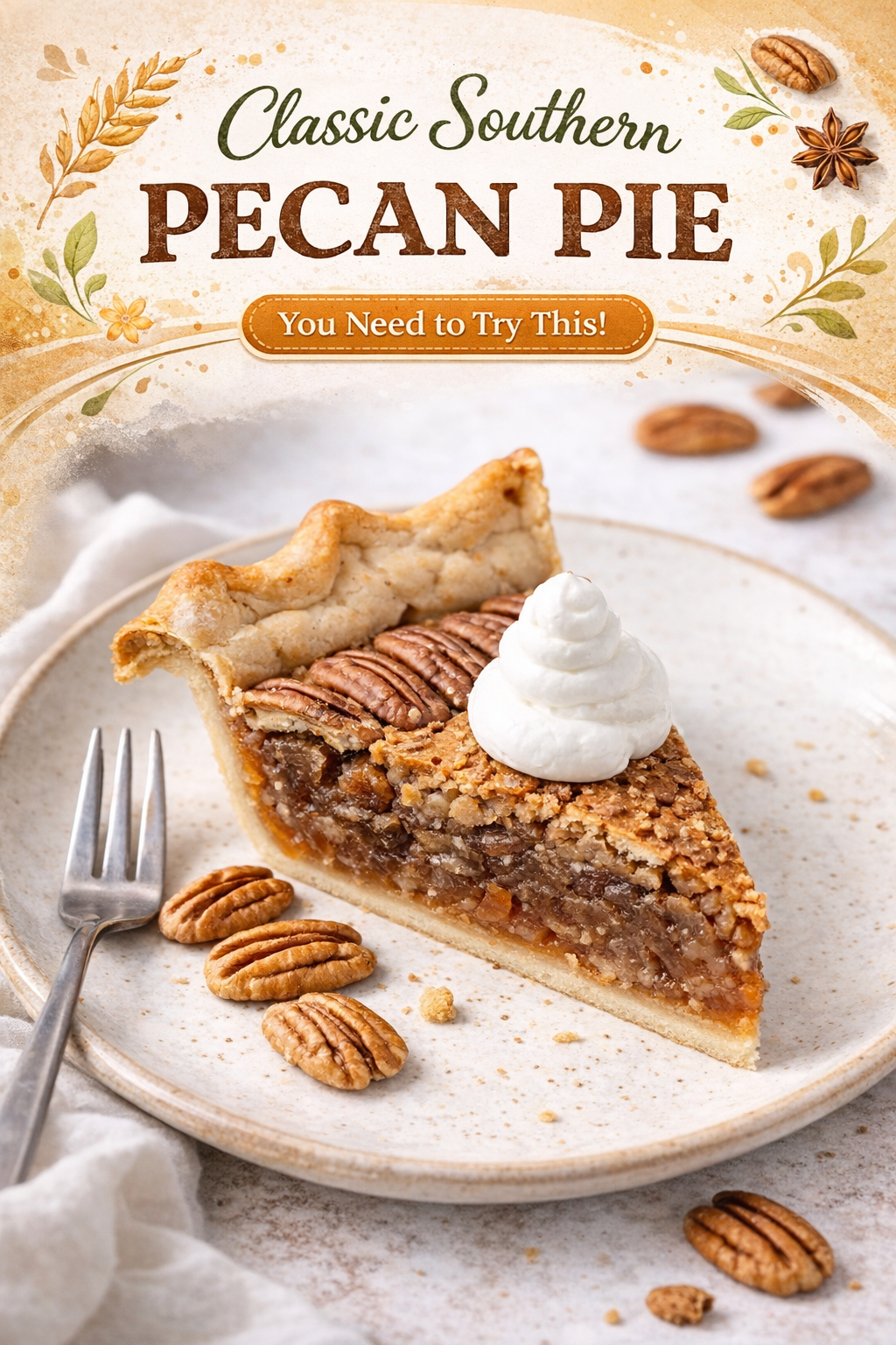 Golden Pecan Caramel Pie