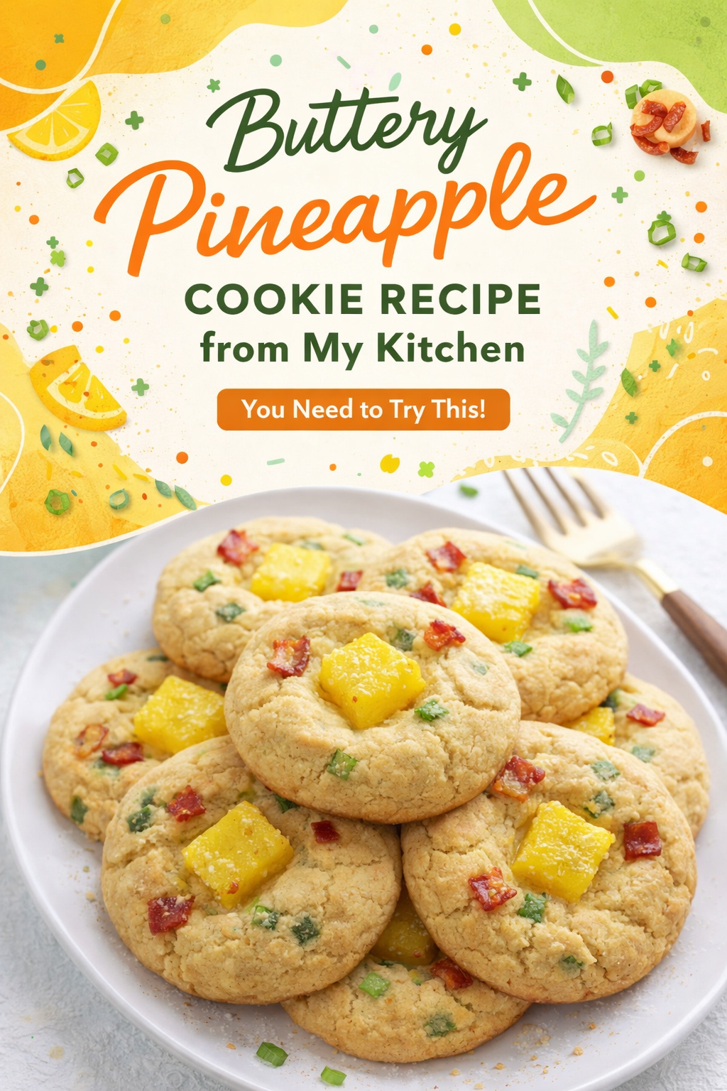 Golden Pineapple Butter Cookies