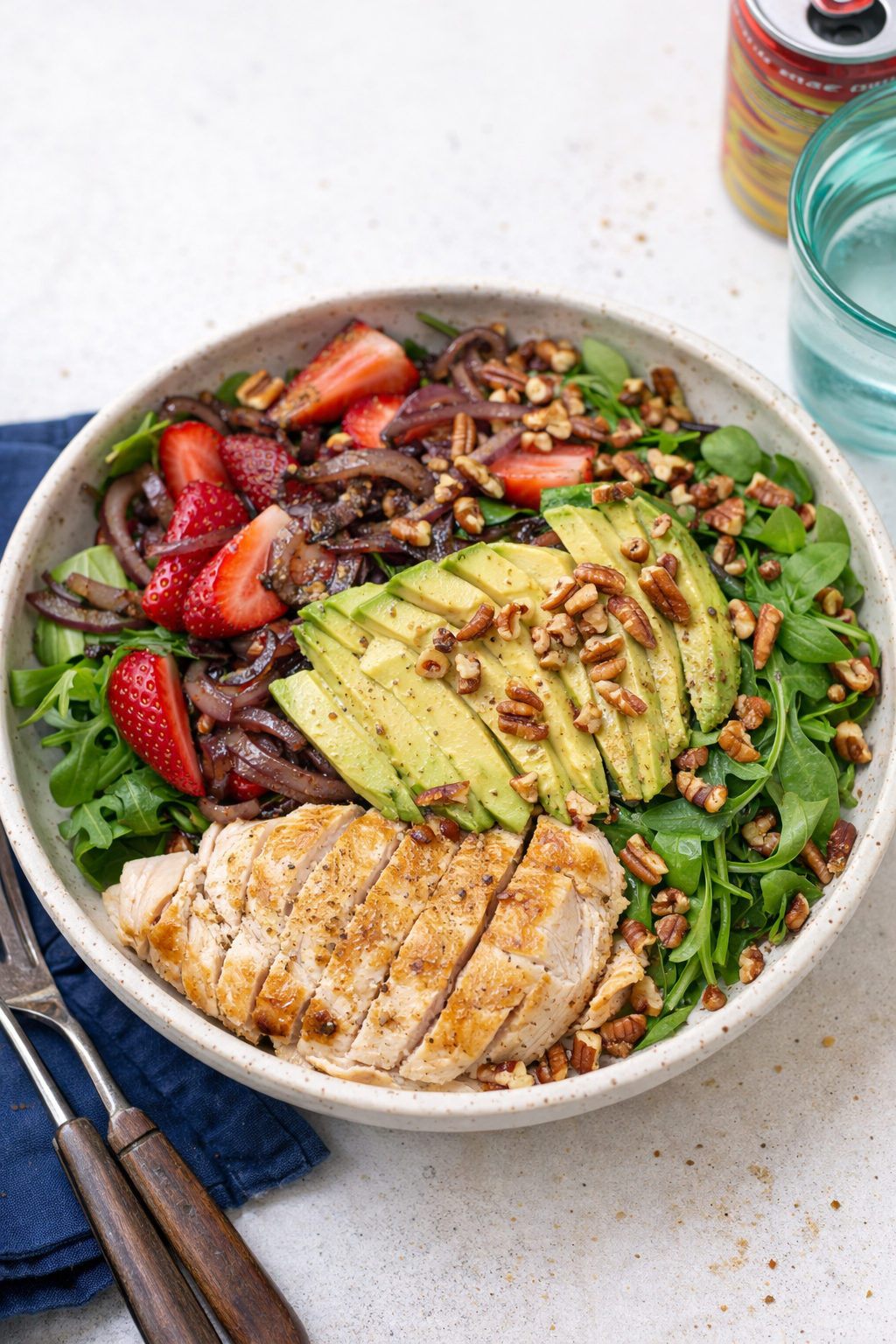 Grilled Chicken Salad with Strawberry Balsamic Glaze