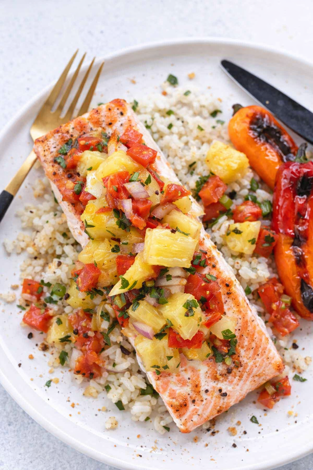 Grilled Salmon with Tropical Pineapple Salsa