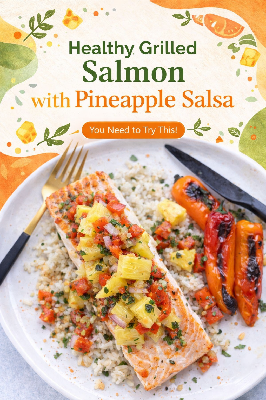 Grilled Salmon with Tropical Pineapple Salsa