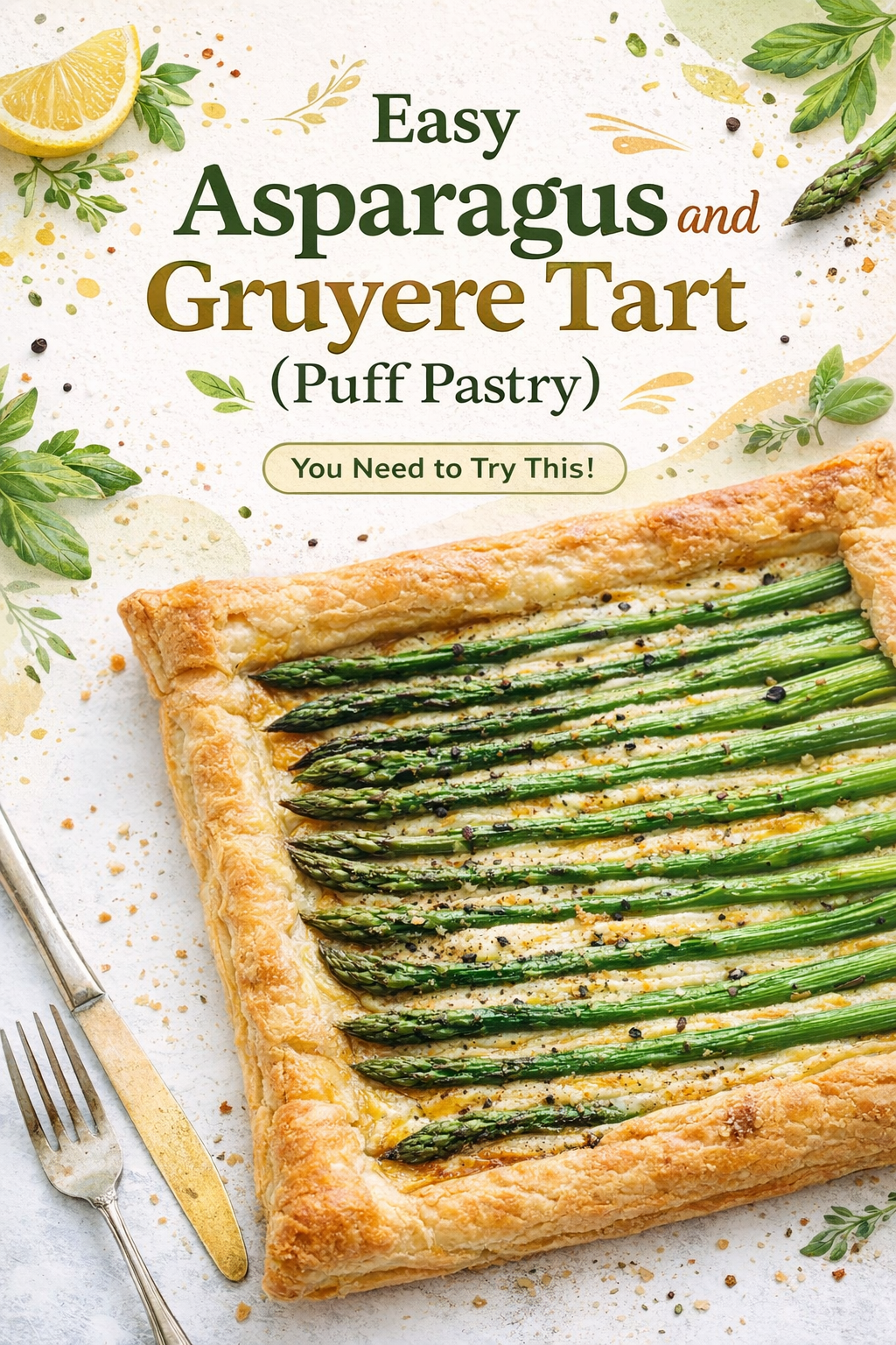 Gruyere and Asparagus Puff Pastry Tart