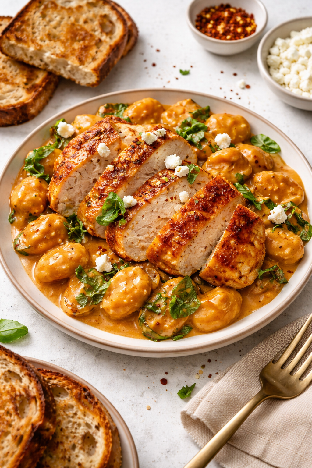 Harissa Chicken with Creamy Gnocchi