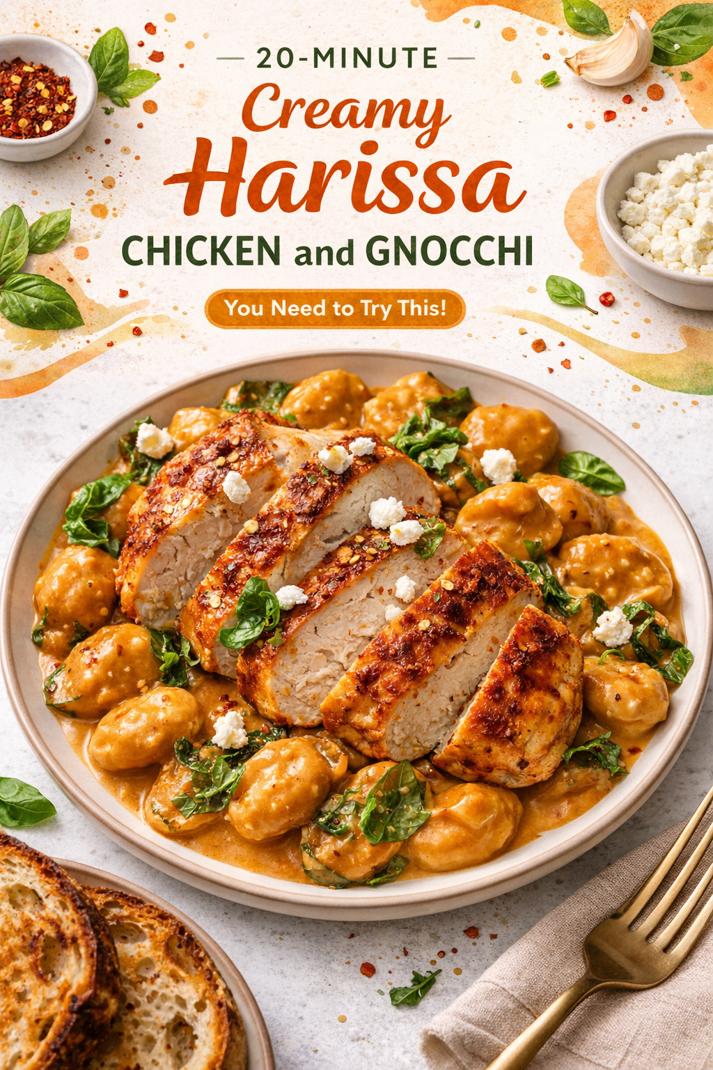 Harissa Chicken with Creamy Gnocchi