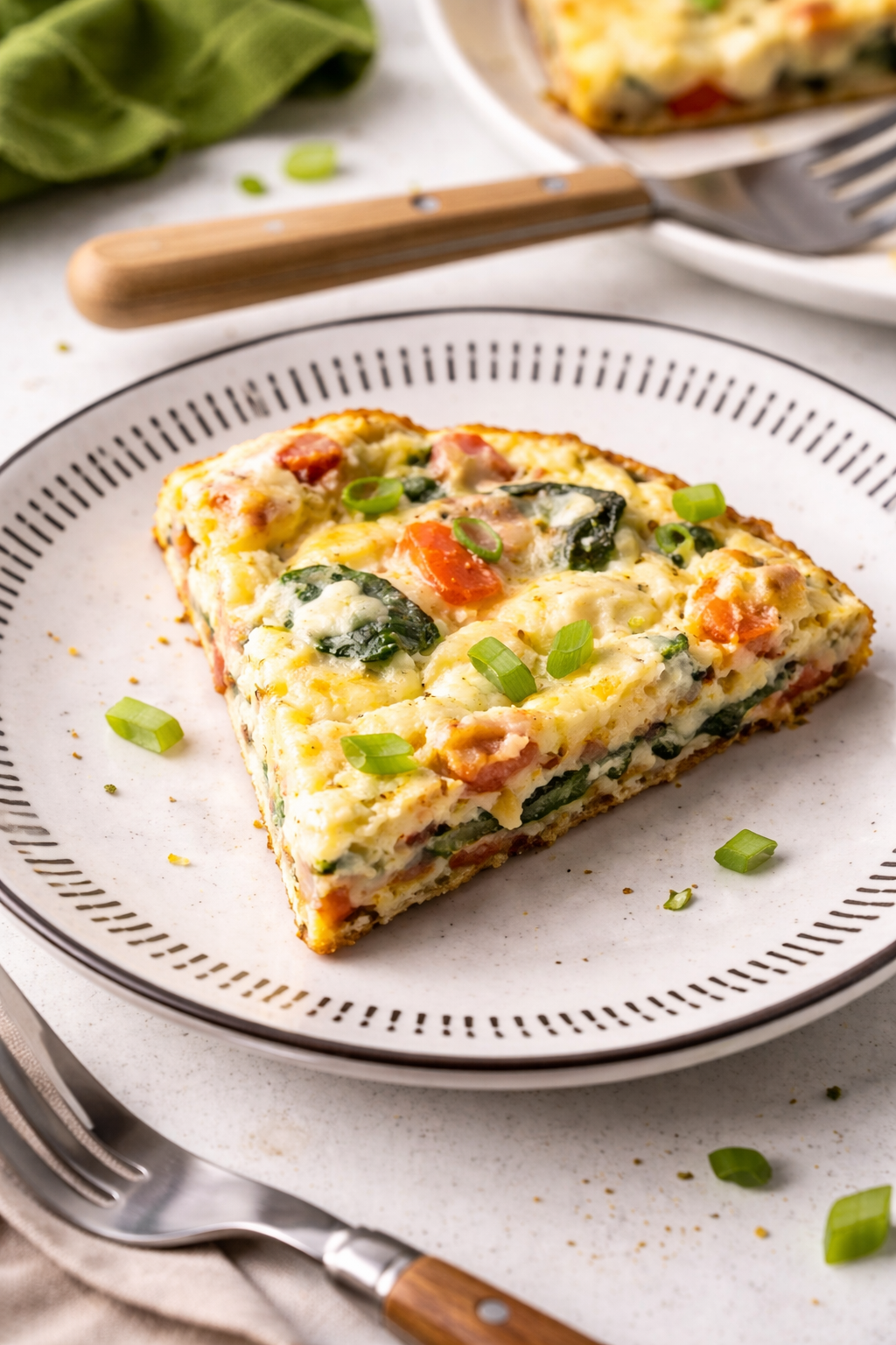 Healthy Egg White Frittata with Spinach and Peppers