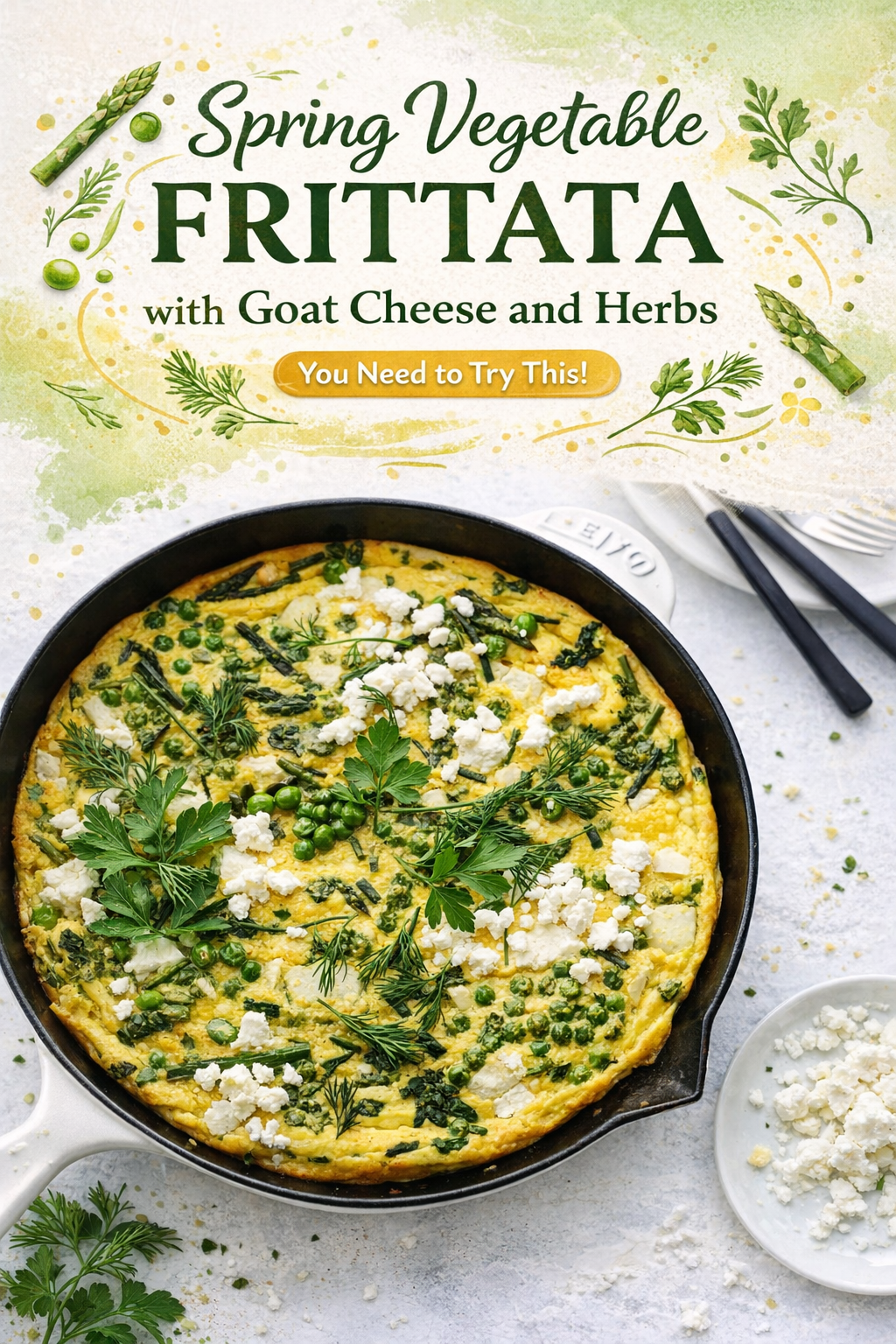 Herbed Goat Cheese Spring Frittata
