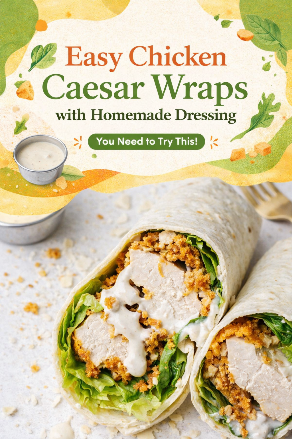 Homemade Chicken Caesar Wrap Recipe