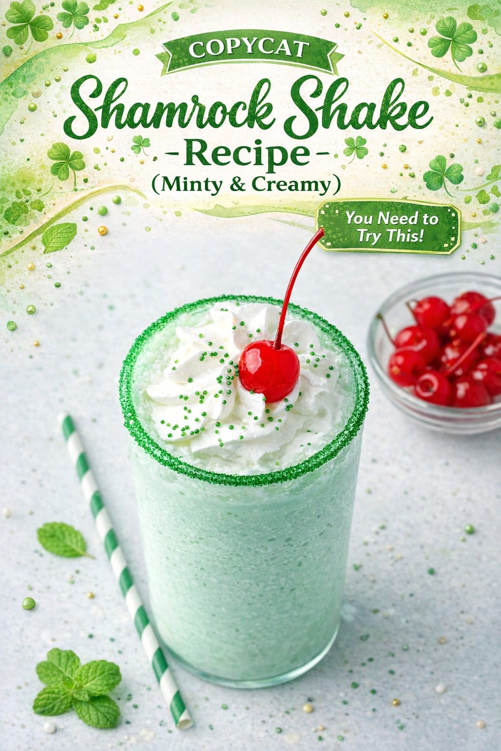 Homemade Minty Shamrock Shake