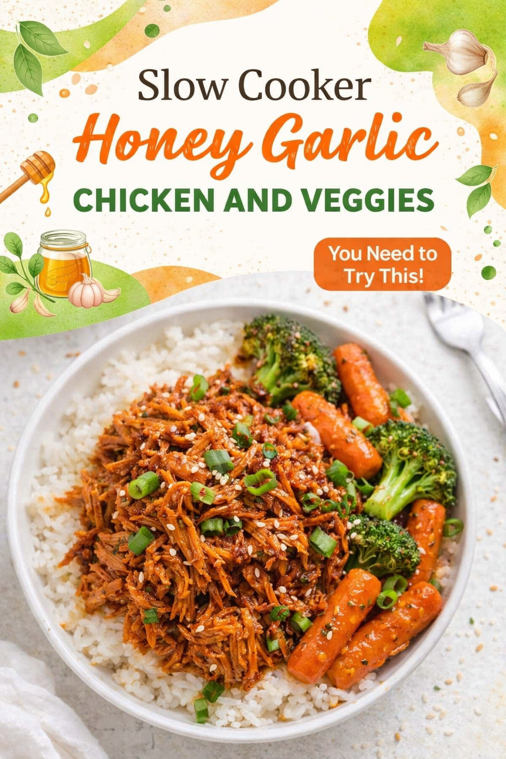 Honey Garlic Chicken with Slow Cooked Vegetables