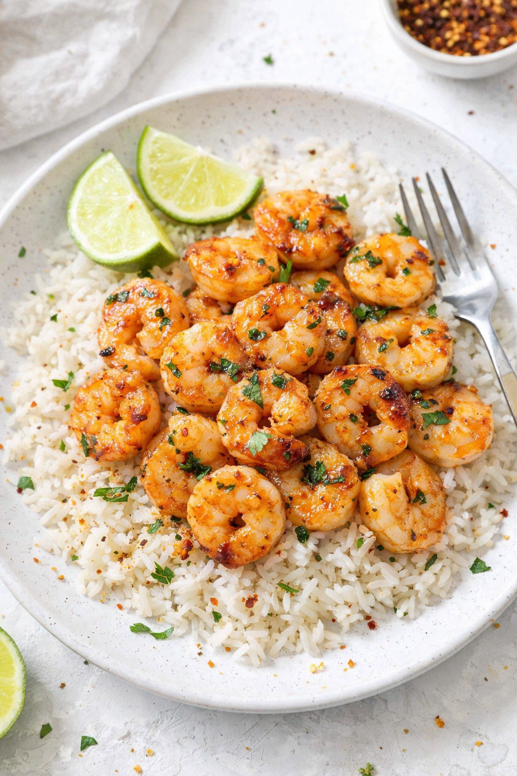 Honey Lime Shrimp with Quick Rice