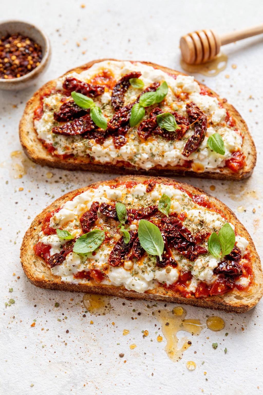 Hot Honey Crisp Cheese Toast