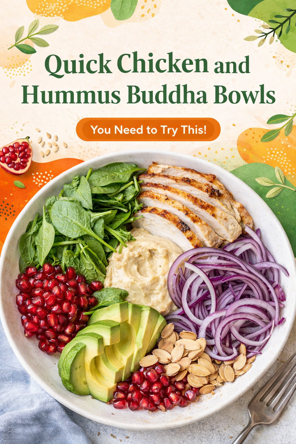 Hummus Chicken Power Bowls