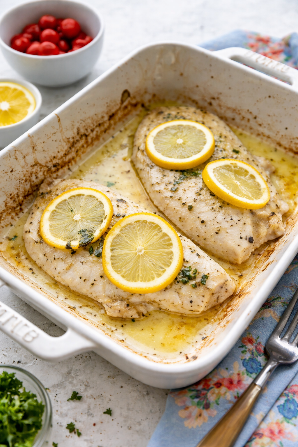 Lemon Butter Baked Tilapia on a Budget