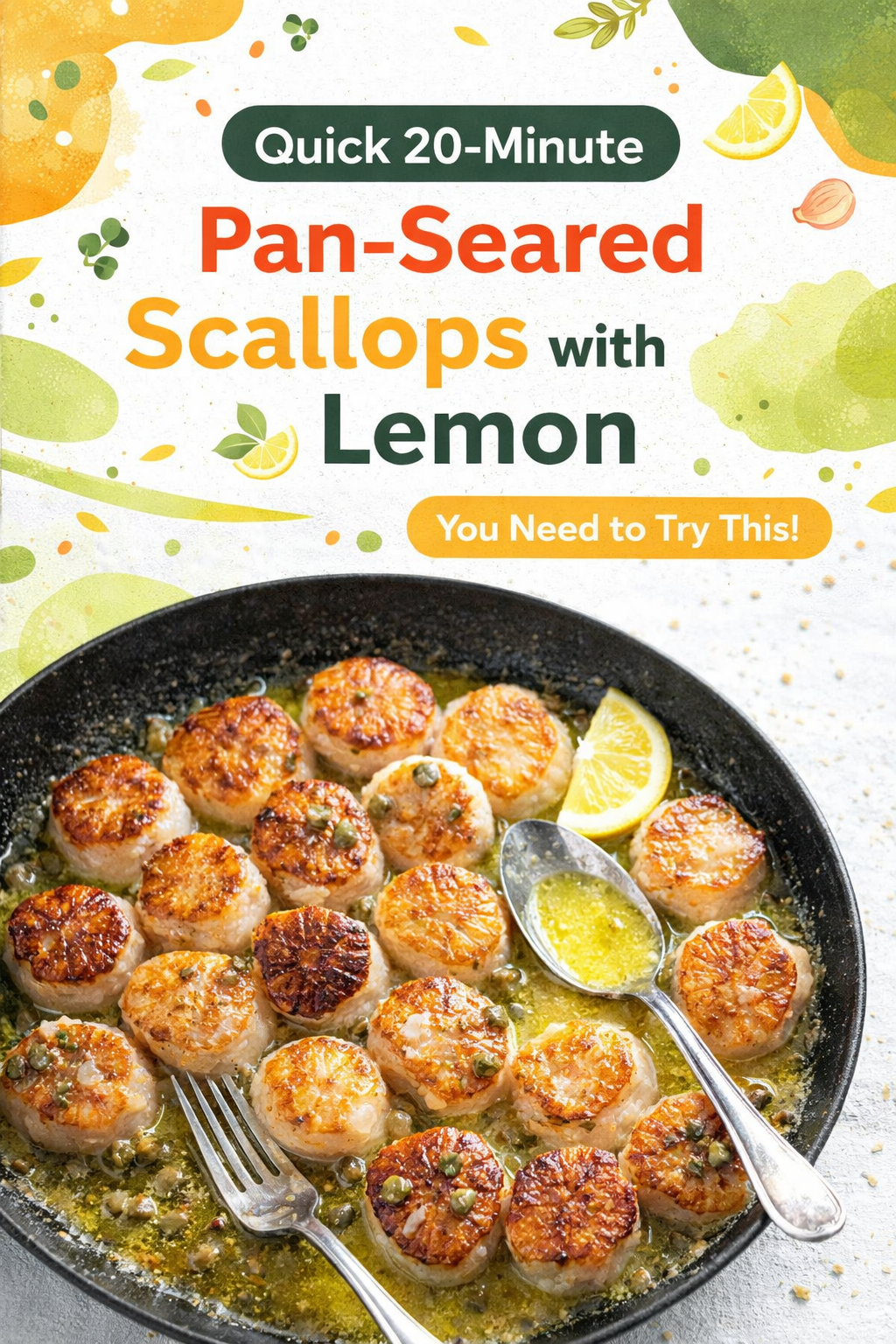 Lemon Butter Scallops in Twenty Minutes