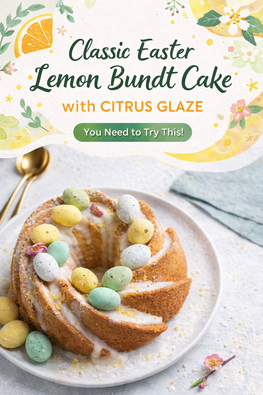 Lemon Citrus Glazed Bundt Cake