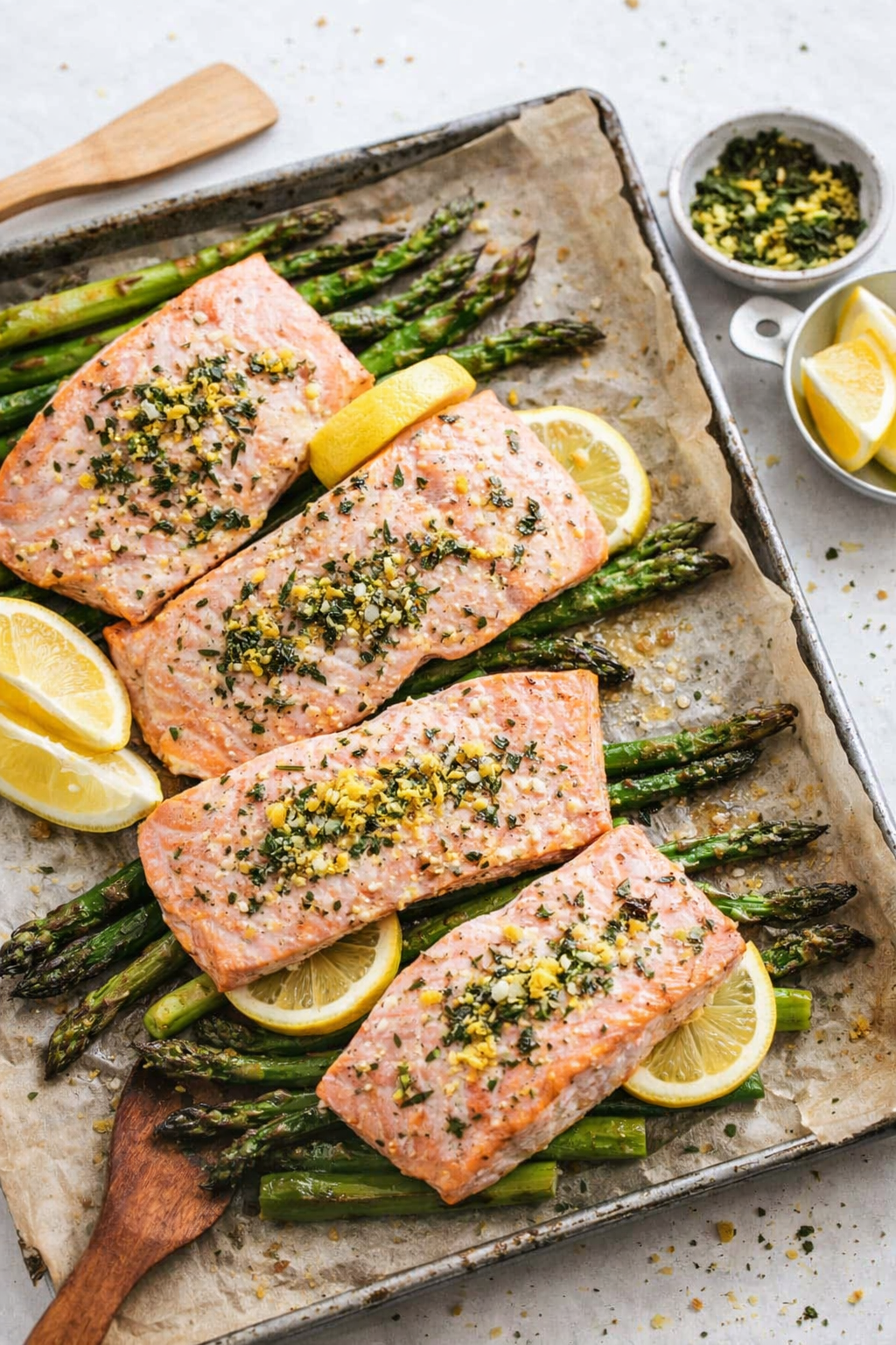 Lemon Dill Salmon and Asparagus Bake
