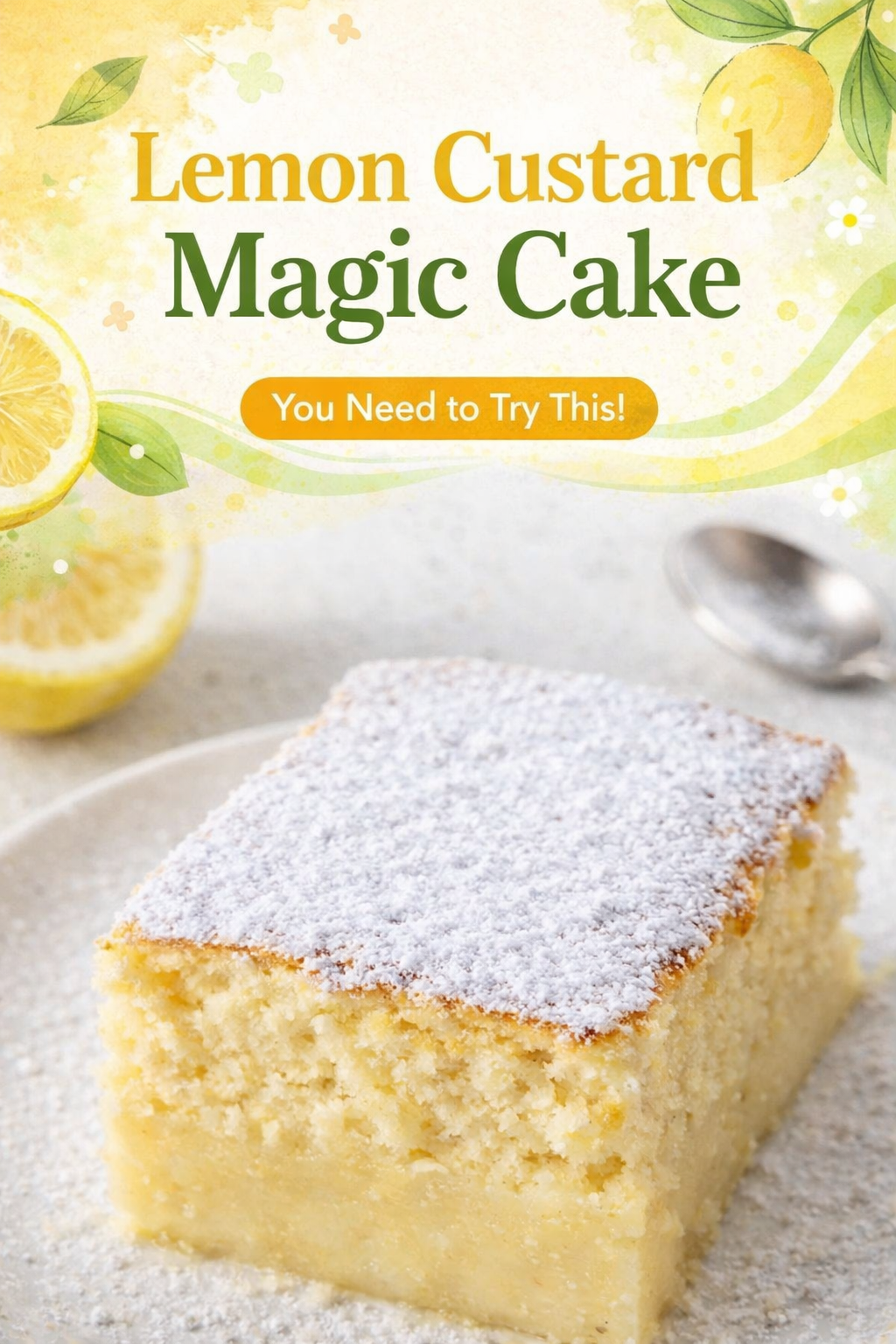 Lemon Enchantment Custard Cake