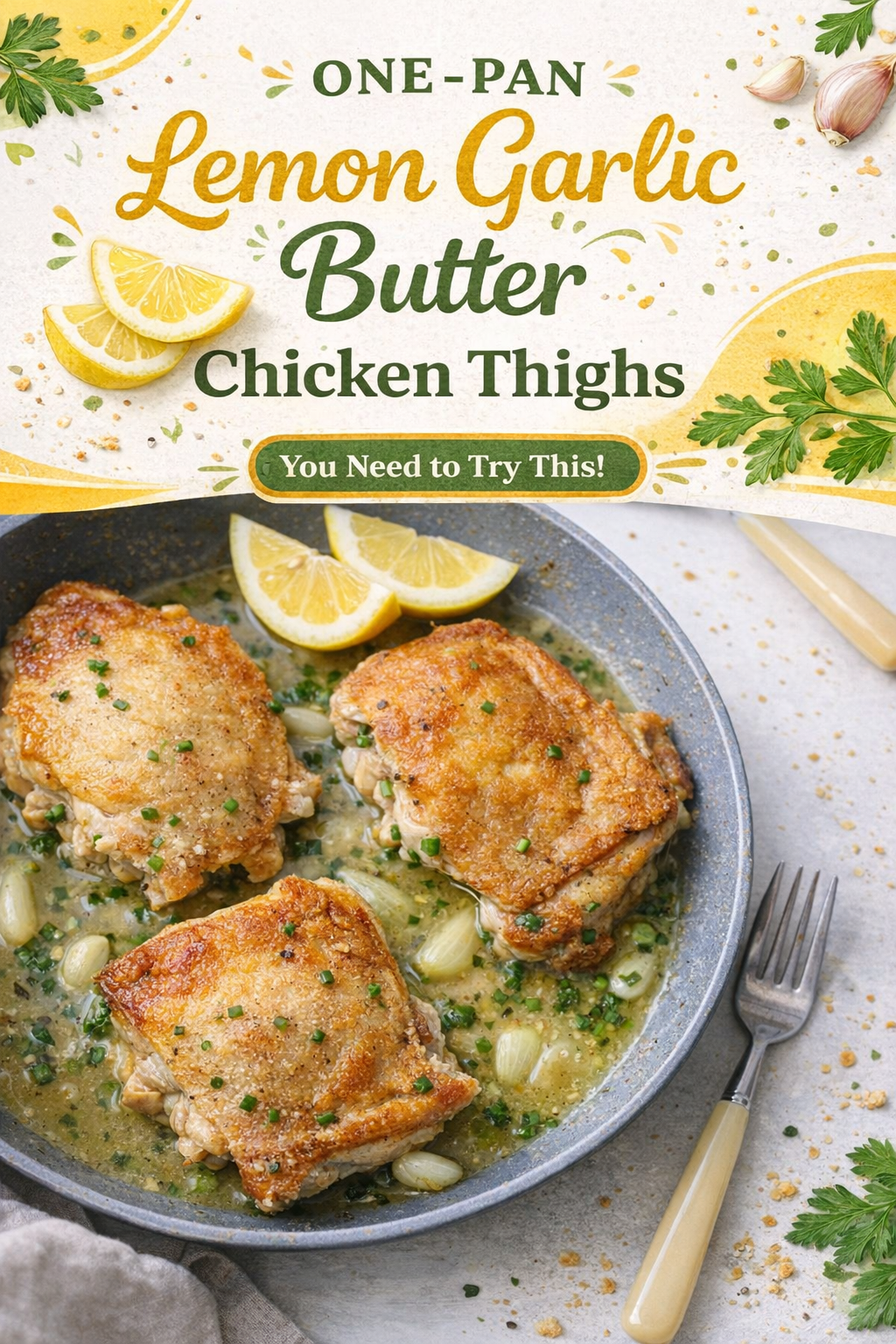 Lemon Garlic Butter Chicken Skillet