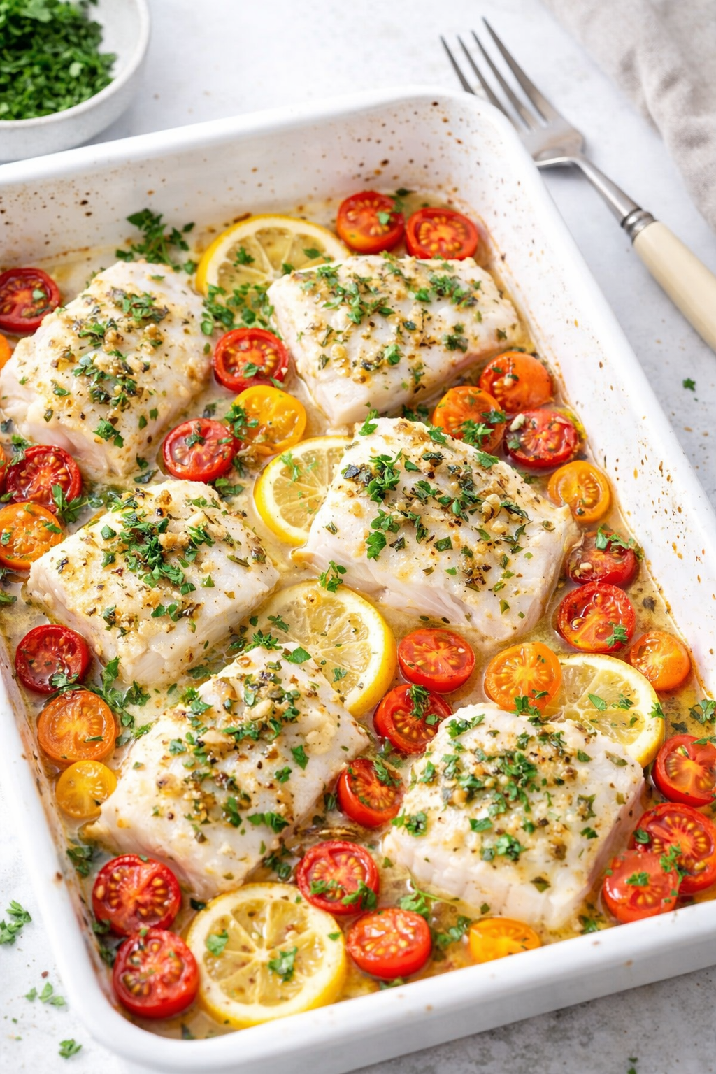 Lemon Herb Baked Cod