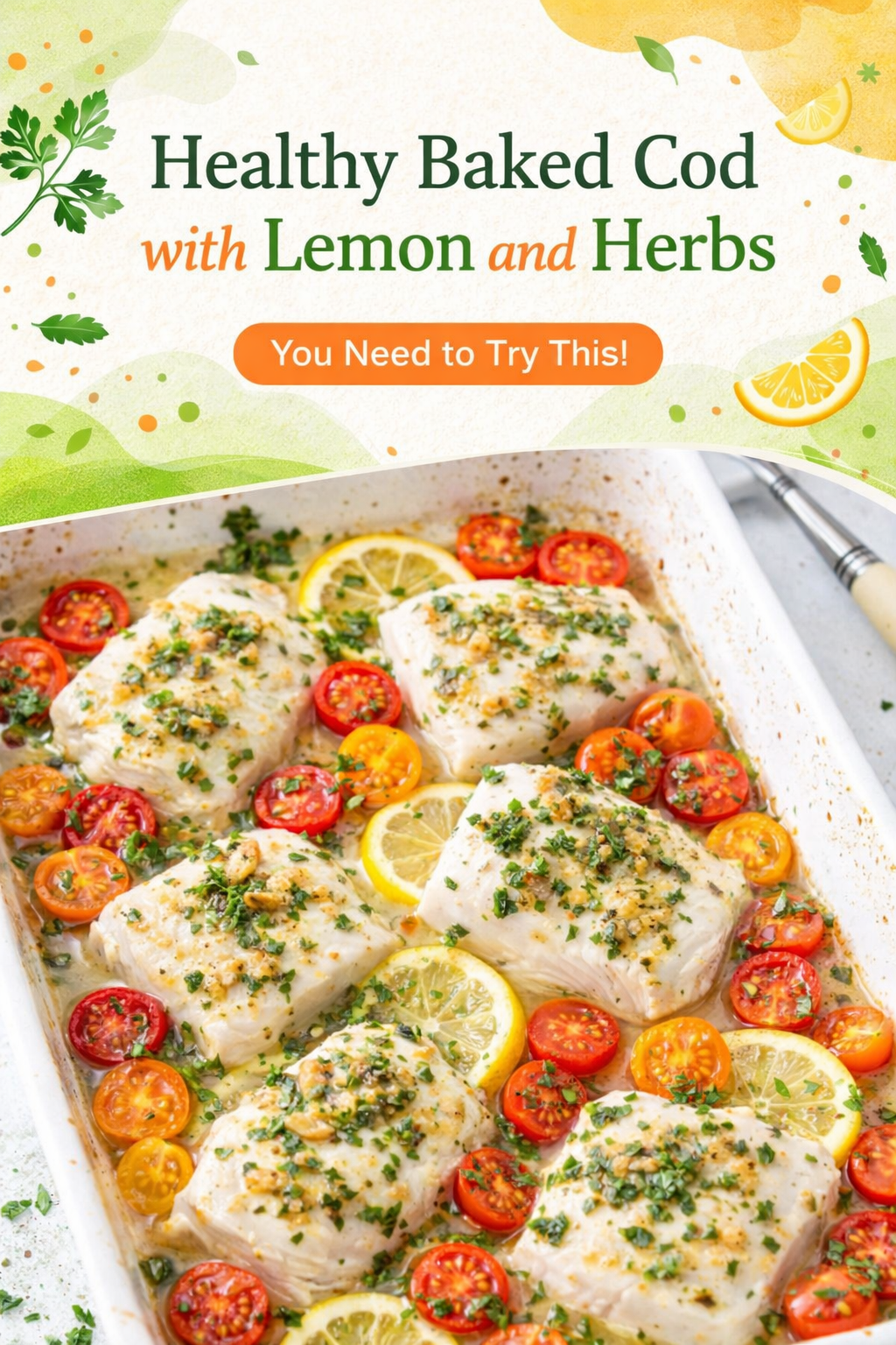 Lemon Herb Baked Cod